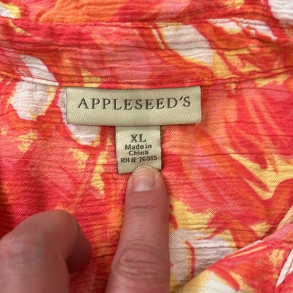 EUC! Appleseed’s Blouse. Flower Print. SZ XL - Picture 2 of 9